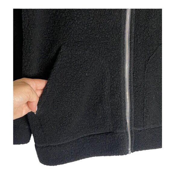 Lululemon So Sherpa Hooded Jacket Black-sz approx. 4 - Picture 9 of 10